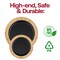 Black with Gold Marble Rim Disposable Plastic Appetizer/Salad Plates - 7.5" (120 Plates)